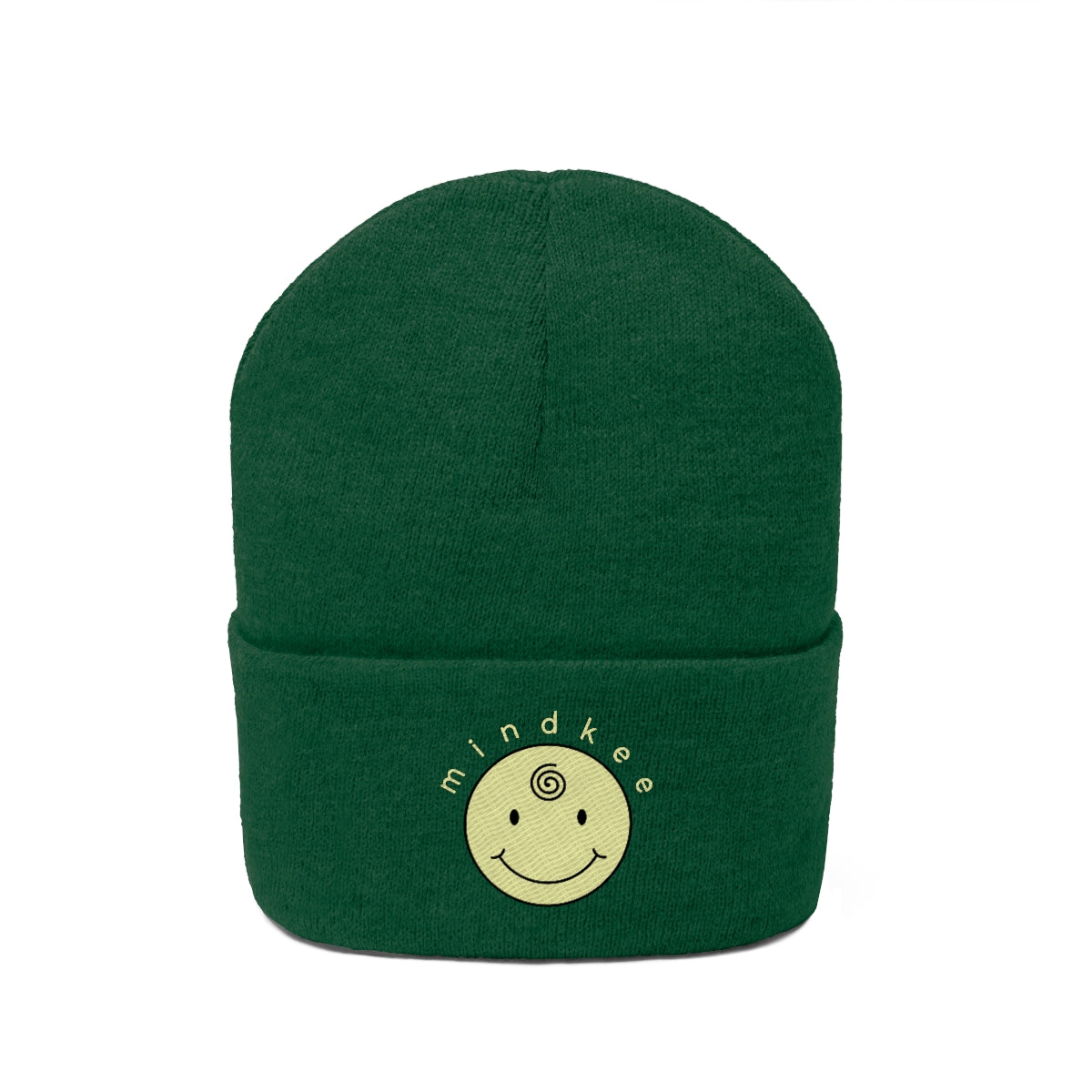 Mindkee Embroidery Beanie (Yellow Smiley)