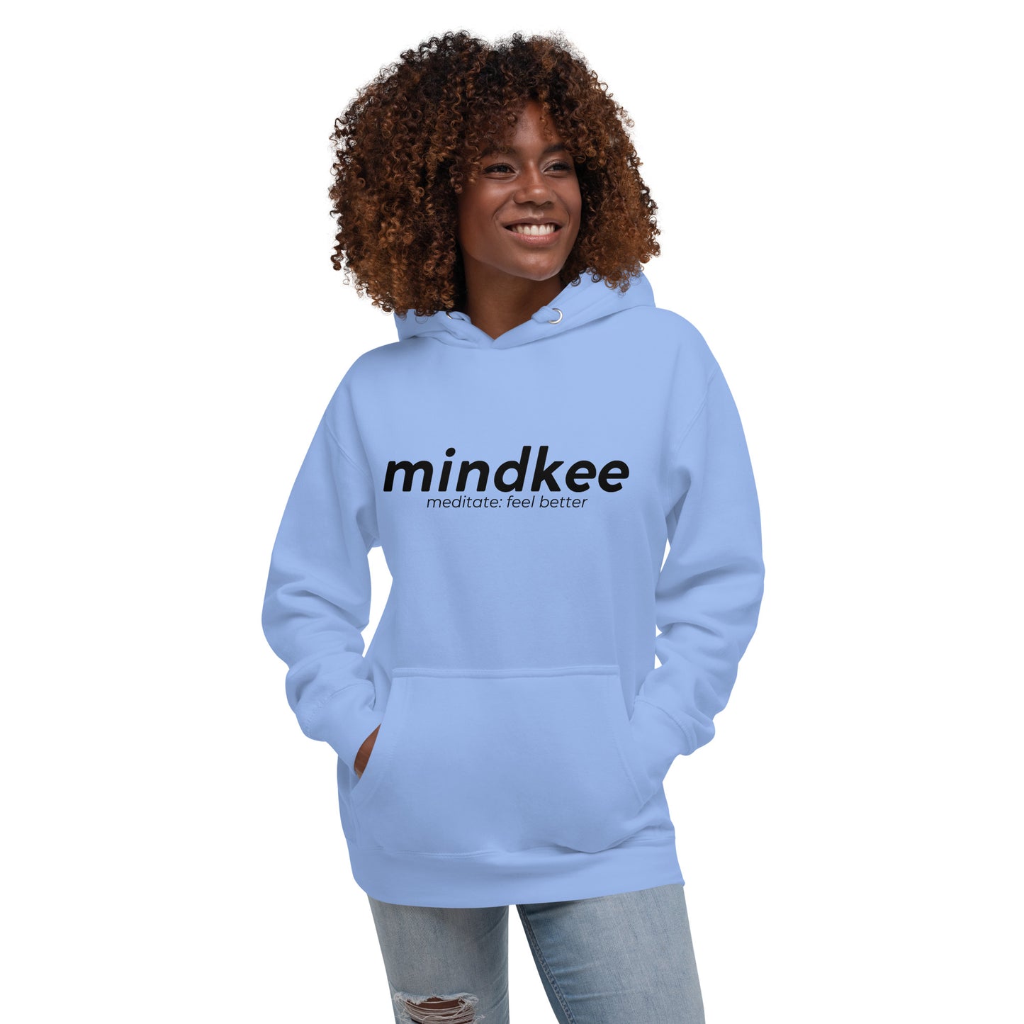 Mindkee Smiley Hoodie (Black Text)